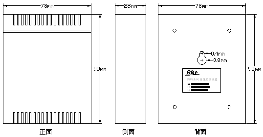 PKWS系列溫濕度變送器外形尺寸