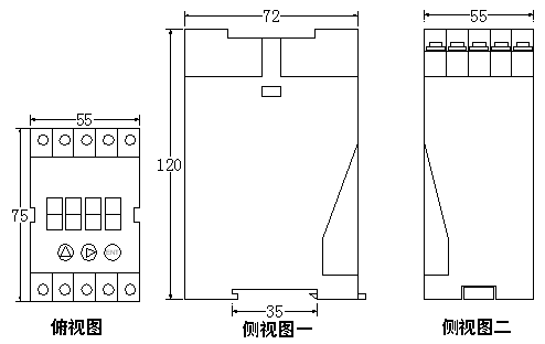 PKF系列電壓變送器外形尺寸