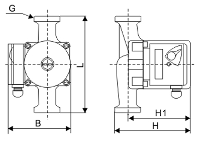 GPD25-4S型單相管道屏蔽電泵外形尺寸