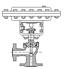 ZJHJ精小型氣動(dòng)薄膜調(diào)節(jié)角閥結(jié)構(gòu)圖